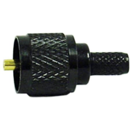 Serverusa Mini UHF Male Crimp Connector for RG58-U; Black SE981433